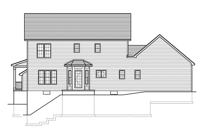 Architectural House Design - Exterior - Rear Elevation for Colonial House Plan #1010-152 - 4 bed, 2.5 bath