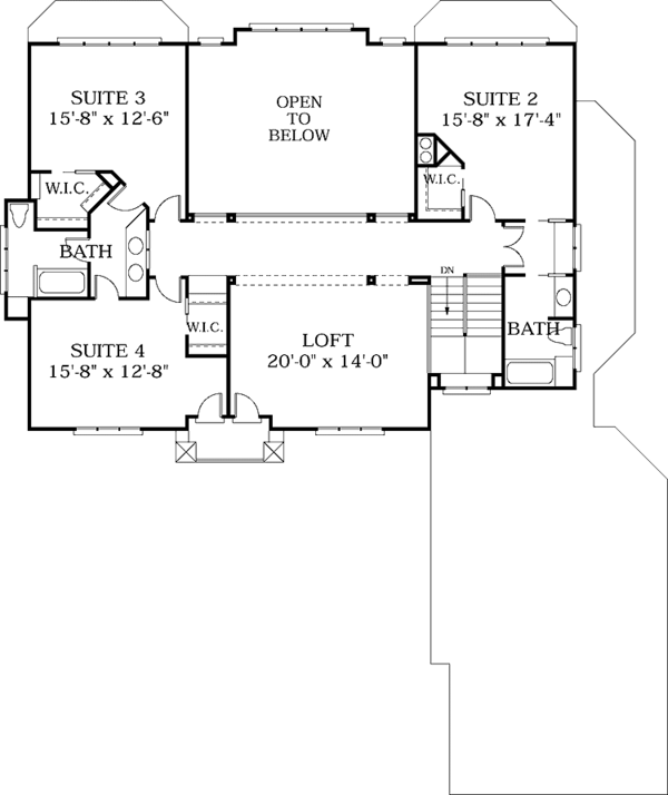 Home Plan - Prairie Floor Plan - Upper Floor Plan #453-184