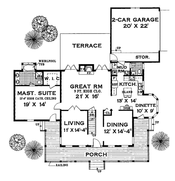 Home Plan - Colonial Floor Plan - Main Floor Plan #3-254