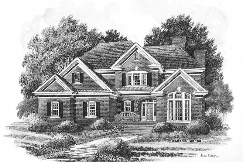 Home Plan - Exterior - Front Elevation 3 for Colonial House Plan #429-418 - 4 bed, 3.5 bath