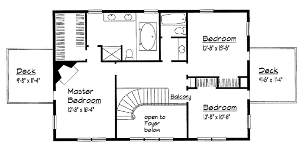 Architectural House Design - Country Floor Plan - Upper Floor Plan #1051-14