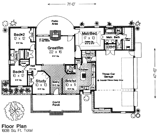 Country Floor Plan - Main Floor Plan #310-232