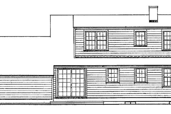Exterior - Rear Elevation for Colonial House Plan #72-826 - 4 bed, 2 bath