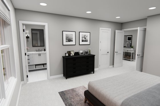 Interior - Master Bedroom 1 for Farmhouse House Plan #51-1513 - 4 bed, 3 bath