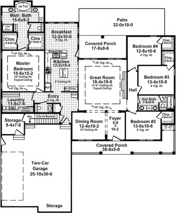 Country Floor Plan - Main Floor Plan #21-577