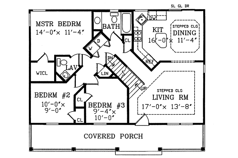 House Plan Design - Floor Plan - Main Floor for Country House Plan #314-207 - 5 bed, 2.5 bath