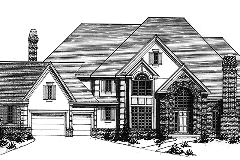 Home Plan - Colonial Exterior - Front Elevation Plan #320-1437