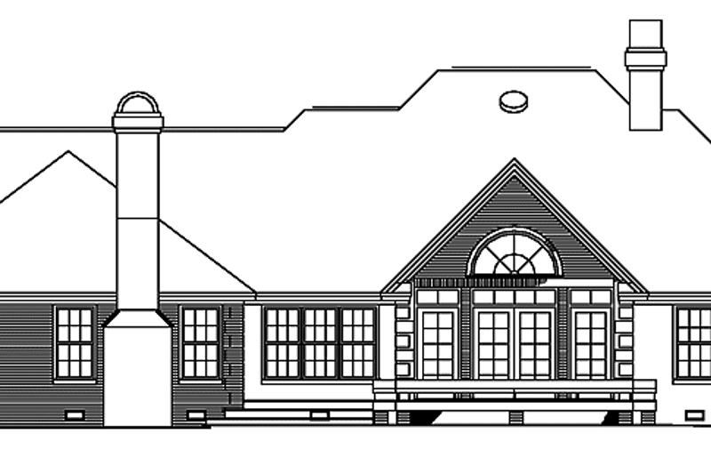 Home Plan - Exterior - Rear Elevation for Country House Plan #929-141 - 4 bed, 2.5 bath