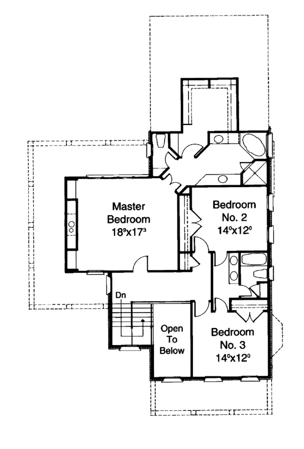 Home Plan - Classical Floor Plan - Upper Floor Plan #429-165