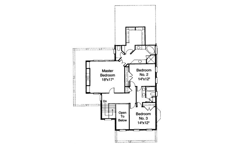 Home Plan - Floor Plan - Upper Floor for Classical House Plan #429-165 - 3 bed, 2.5 bath