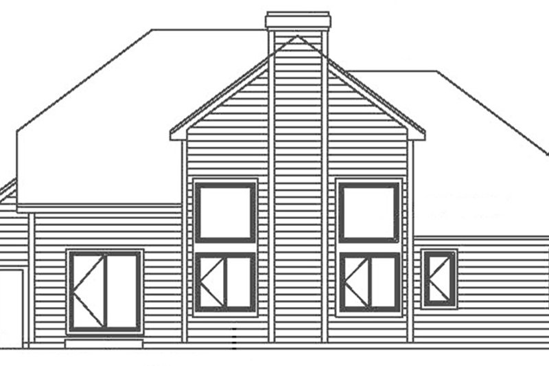 Home Plan - Exterior - Rear Elevation for Country House Plan #300-138 - 3 bed, 2.5 bath
