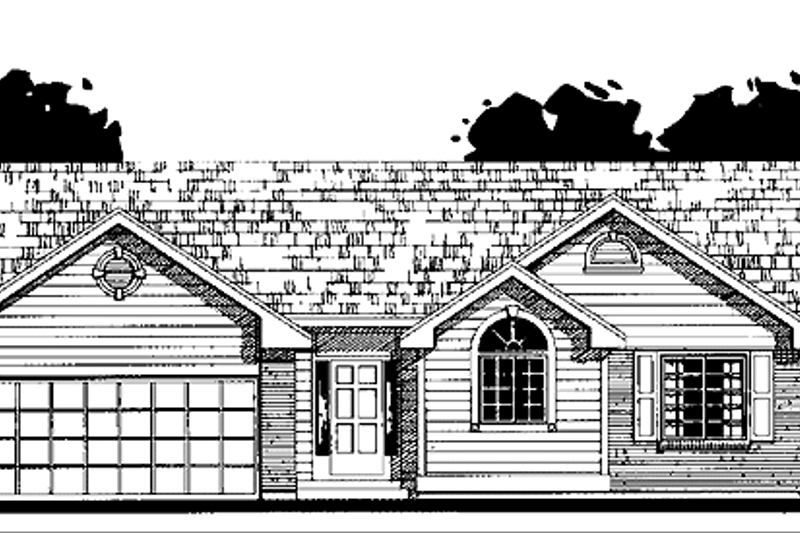 Home Plan - Ranch Exterior - Front Elevation Plan #300-127