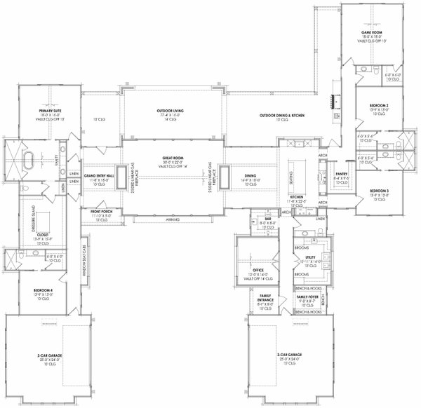 Dream House Plan - Modern Floor Plan - Main Floor Plan #1096-172