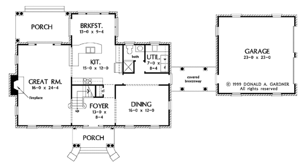 Dream House Plan - Classical Floor Plan - Main Floor Plan #929-507
