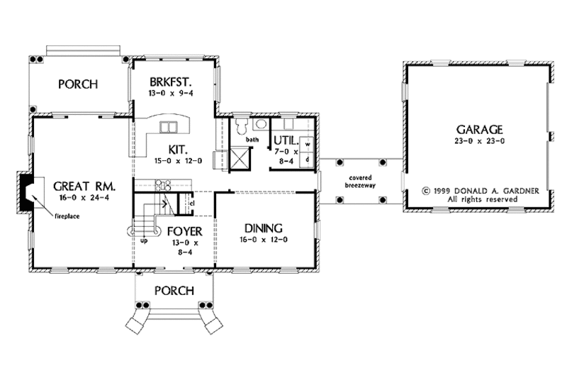Dream House Plan - Floor Plan - Main Floor for Classical House Plan #929-507 - 3 bed, 3 bath