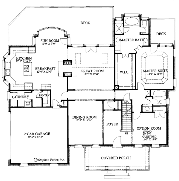 Dream House Plan - Classical Floor Plan - Main Floor Plan #429-55