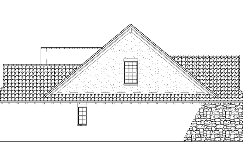 Home Plan - Exterior - Other Elevation for Mediterranean House Plan #17-2925 - 3 bed, 2 bath