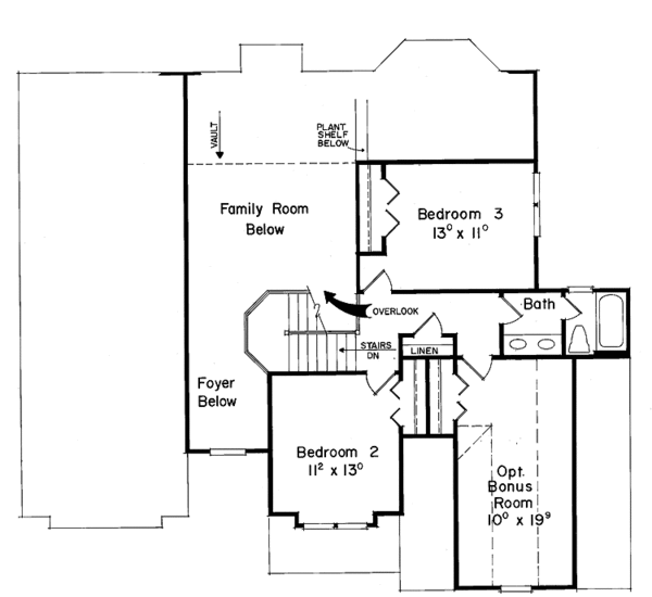House Plan Design - Traditional Floor Plan - Upper Floor Plan #927-115