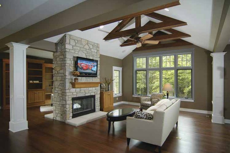 Home Plan - Interior - Family Room 1 for Bungalow House Plan #928-169 - 2 bed, 2.5 bath
