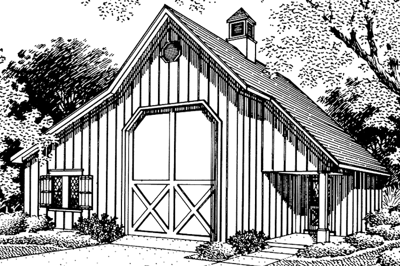 Home Plan - Exterior - Front Elevation 3 for Country House Plan #45-427, 0 bath