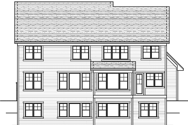 Home Plan - Exterior - Rear Elevation for Traditional House Plan #51-670 - 4 bed, 2.5 bath