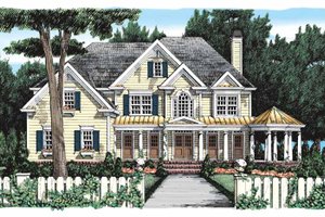 Colonial Exterior - Front Elevation Plan #927-393