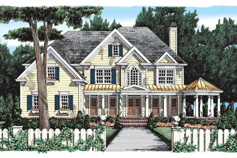 Architectural House Design - Colonial Exterior - Front Elevation Plan #927-393