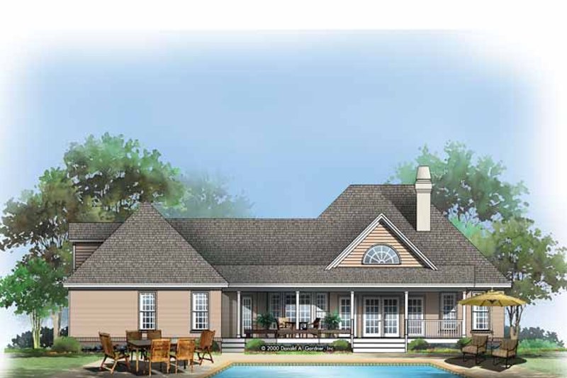 Architectural House Design - Exterior - Rear Elevation for Traditional House Plan #929-575 - 3 bed, 2.5 bath