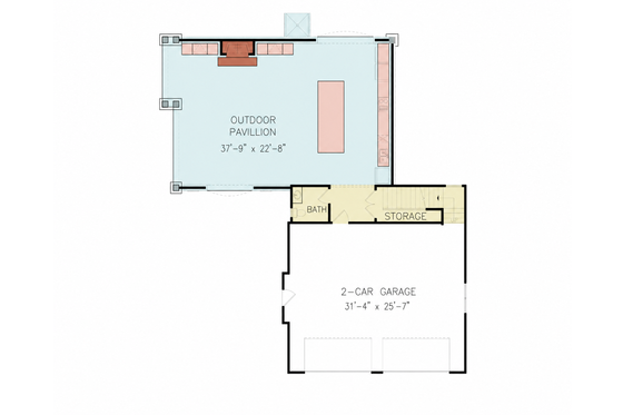 Floor Plan - Main Floor for Traditional House Plan #54-728, 0 bath