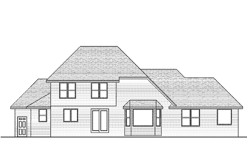 Dream House Plan - Exterior - Rear Elevation for Traditional House Plan #51-1052 - 4 bed, 2.5 bath