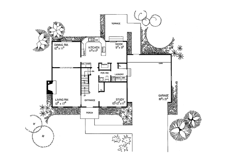 Home Plan - Floor Plan - Main Floor for Classical House Plan #72-708 - 3 bed, 2.5 bath