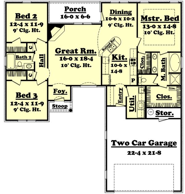 Dream House Plan - 1600 square foot Traditional home
