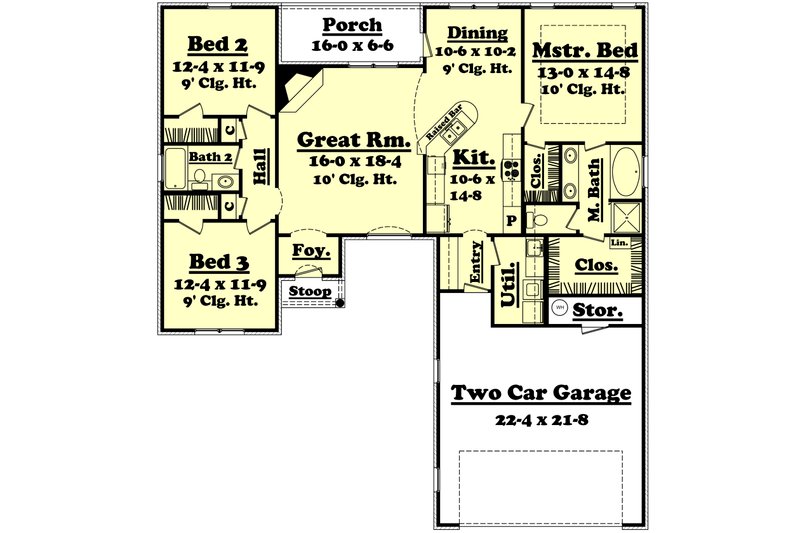 Dream House Plan - 1600 square foot Traditional home
