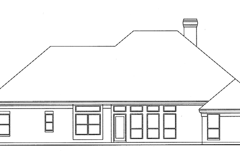 Home Plan - Exterior - Rear Elevation for Ranch House Plan #946-7 - 4 bed, 2 bath