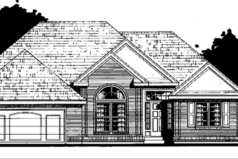 House Design - Ranch Exterior - Front Elevation Plan #300-121