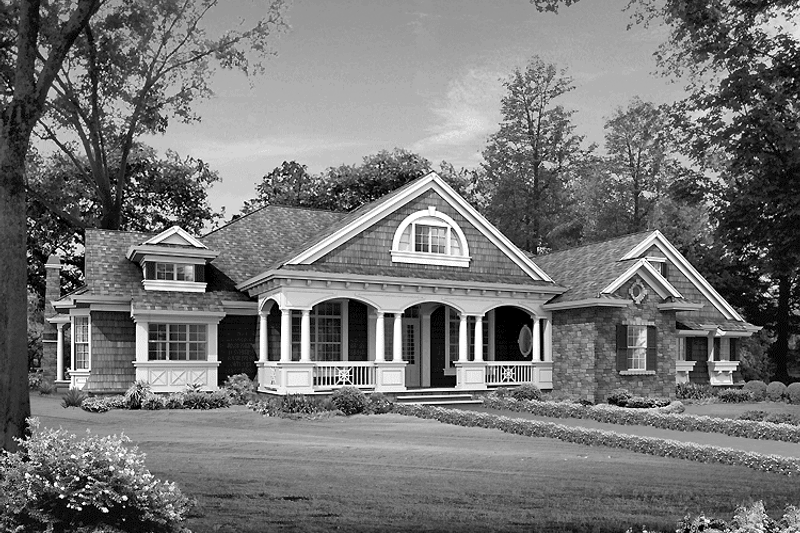 Architectural House Design - Craftsman Exterior - Front Elevation Plan #132-257