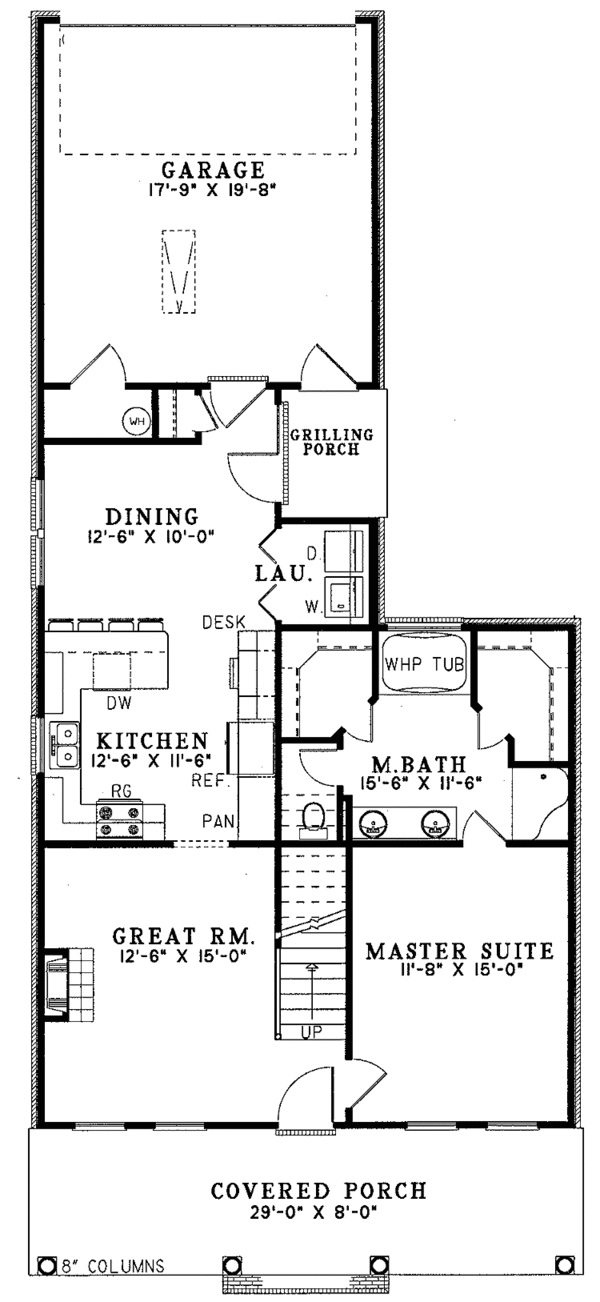 Architectural House Design - Country Floor Plan - Main Floor Plan #17-3205