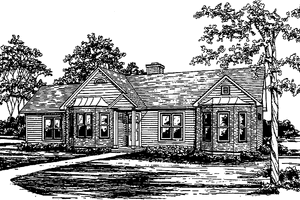 Ranch Exterior - Front Elevation Plan #30-228
