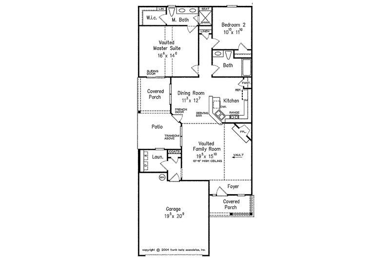 Home Plan - Floor Plan - Main Floor for Bungalow House Plan #927-292 - 2 bed, 2 bath