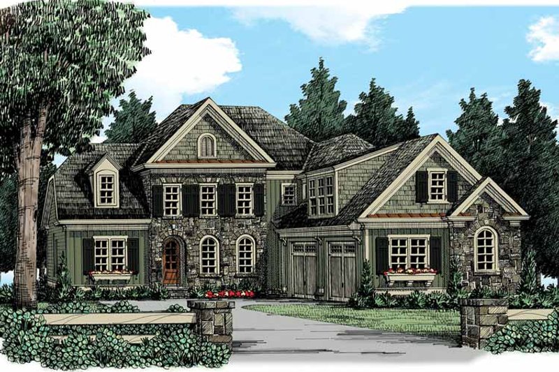 Home Plan - Exterior - Front Elevation 5 for European House Plan #927-351 - 5 bed, 4 bath