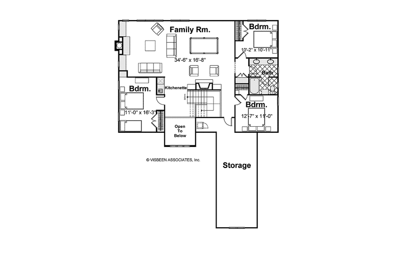 Home Plan - Floor Plan - Upper Floor for Craftsman House Plan #928-208 - 5 bed, 3 bath