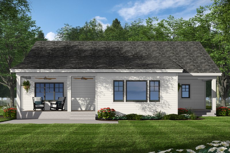 House Design - Exterior - Rear Elevation for Beach House Plan #51-1396 - 3 bed, 2.5 bath