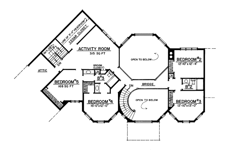 Dream House Plan - Floor Plan - Upper Floor for Traditional House Plan #1016-56 - 5 bed, 3 bath