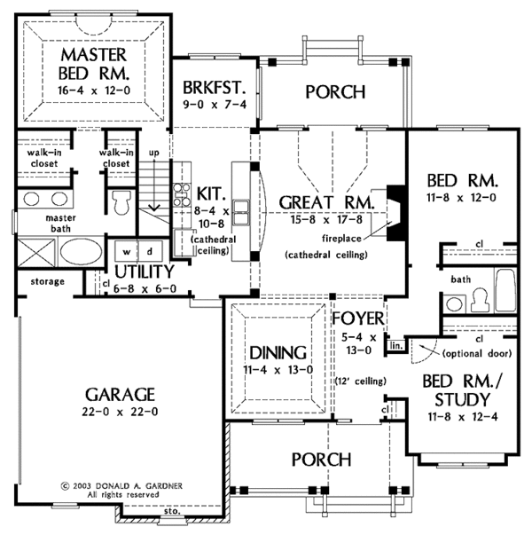 Architectural House Design - Traditional Floor Plan - Main Floor Plan #929-533