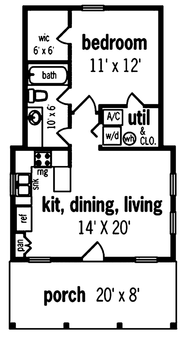 Architectural House Design - Traditional Floor Plan - Main Floor Plan #45-421
