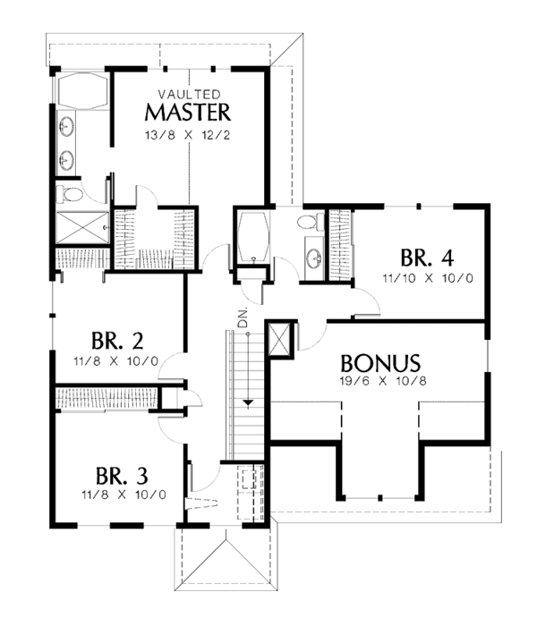Dream House Plan - Classical Floor Plan - Upper Floor Plan #48-795