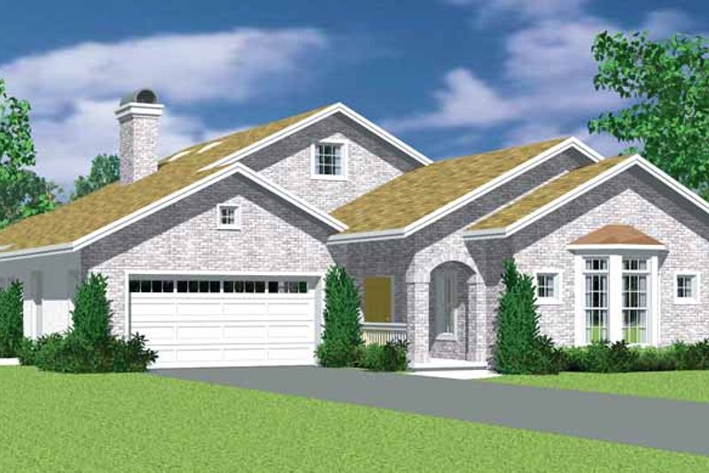 Home Plan - European Exterior - Front Elevation Plan #72-1136