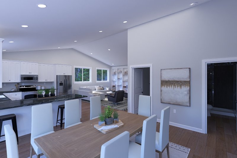 Architectural House Design - Interior - Dining Room for Farmhouse House Plan #1060-350 - 2 bed, 1 bath