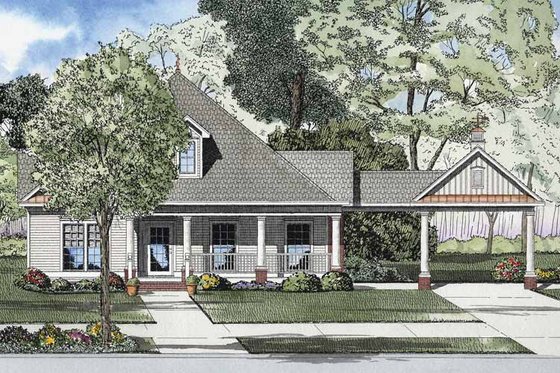 Exterior - Front Elevation 3 for Bungalow House Plan #17-2865 - 3 bed, 2 bath