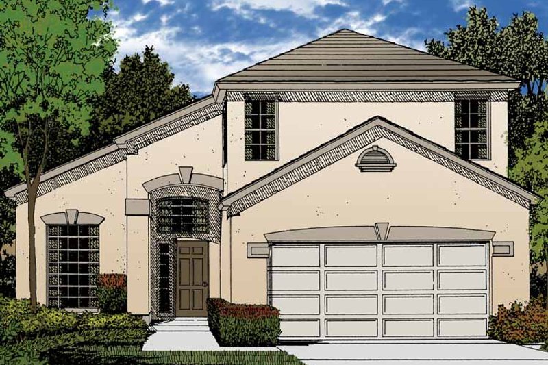 Architectural House Design - Exterior - Front Elevation 3 for Contemporary House Plan #1015-43 - 4 bed, 2.5 bath